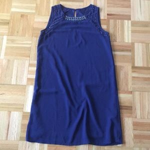 Beautiful blue shift dress with bead detail